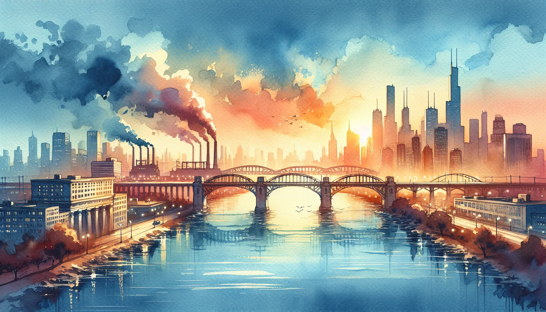 Panorama de la ville de Dnipro et du fleuve Dniepr vu depuis les hauteurs de la rive droite