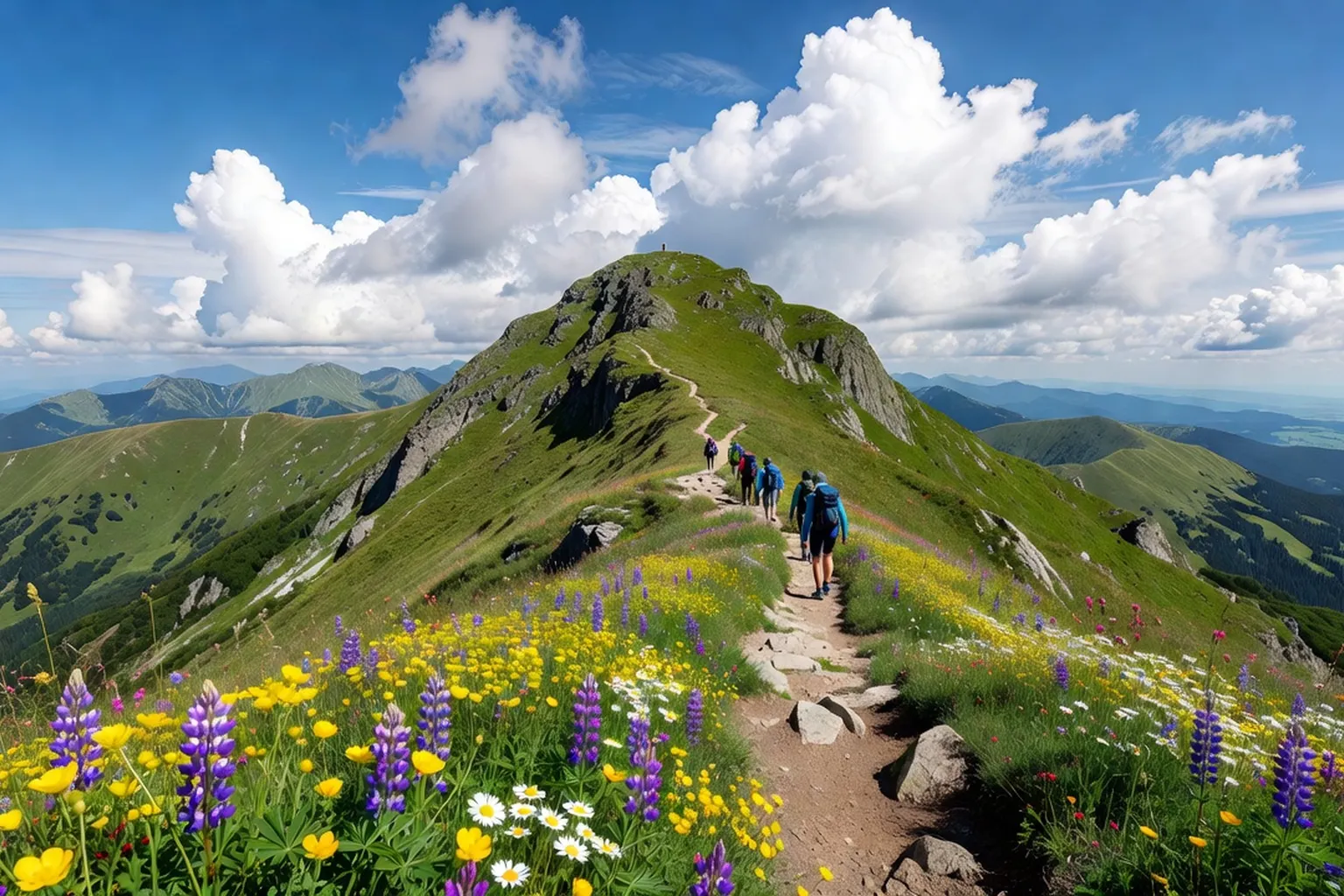 Sommet du mont Hoverla 2061 m dans les Carpates ukrainiennes