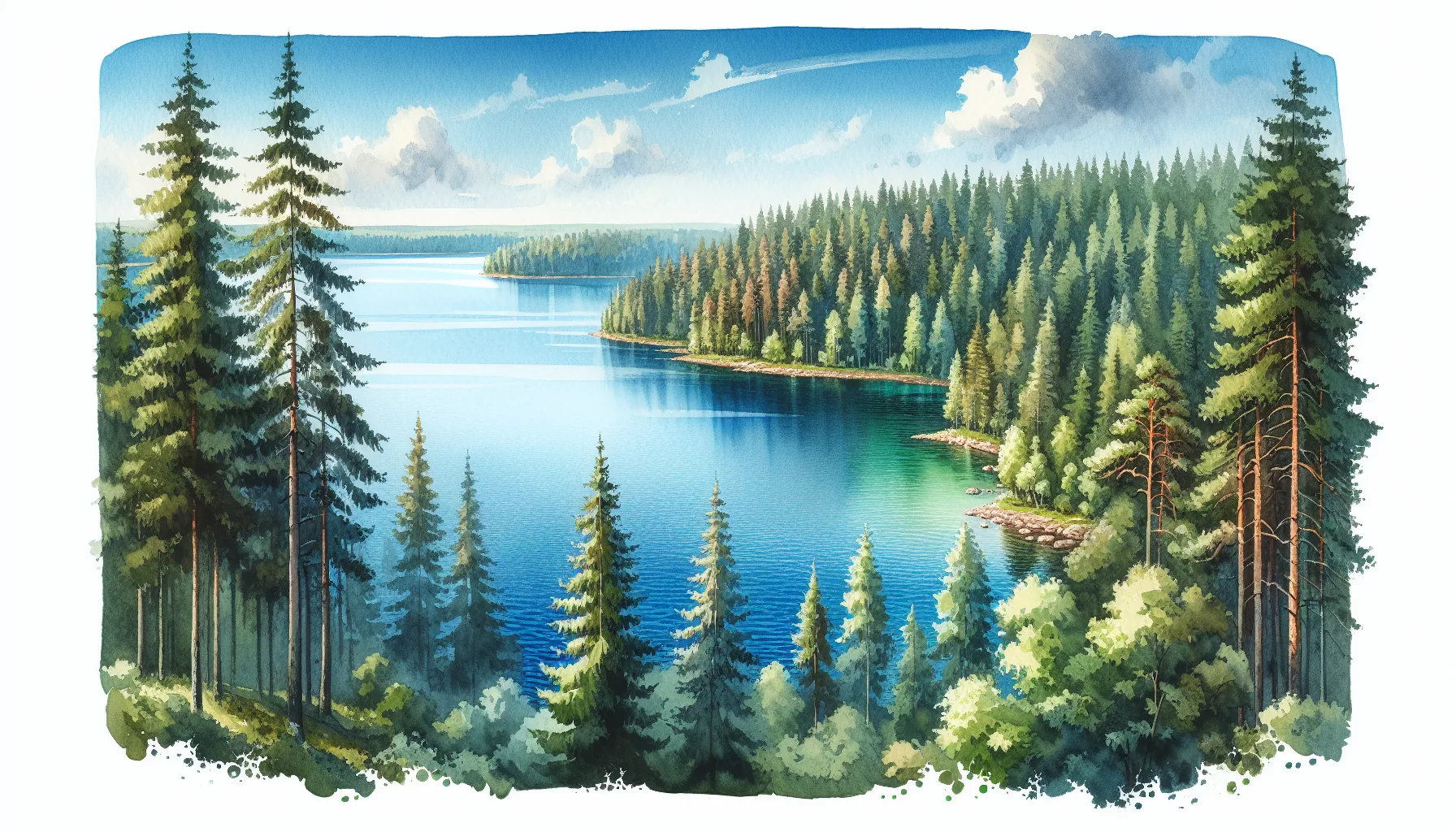 Lacs de Shatsk dans la r&eacute;gion de Volyn, eaux claires entour&eacute;es de for&ecirc;ts